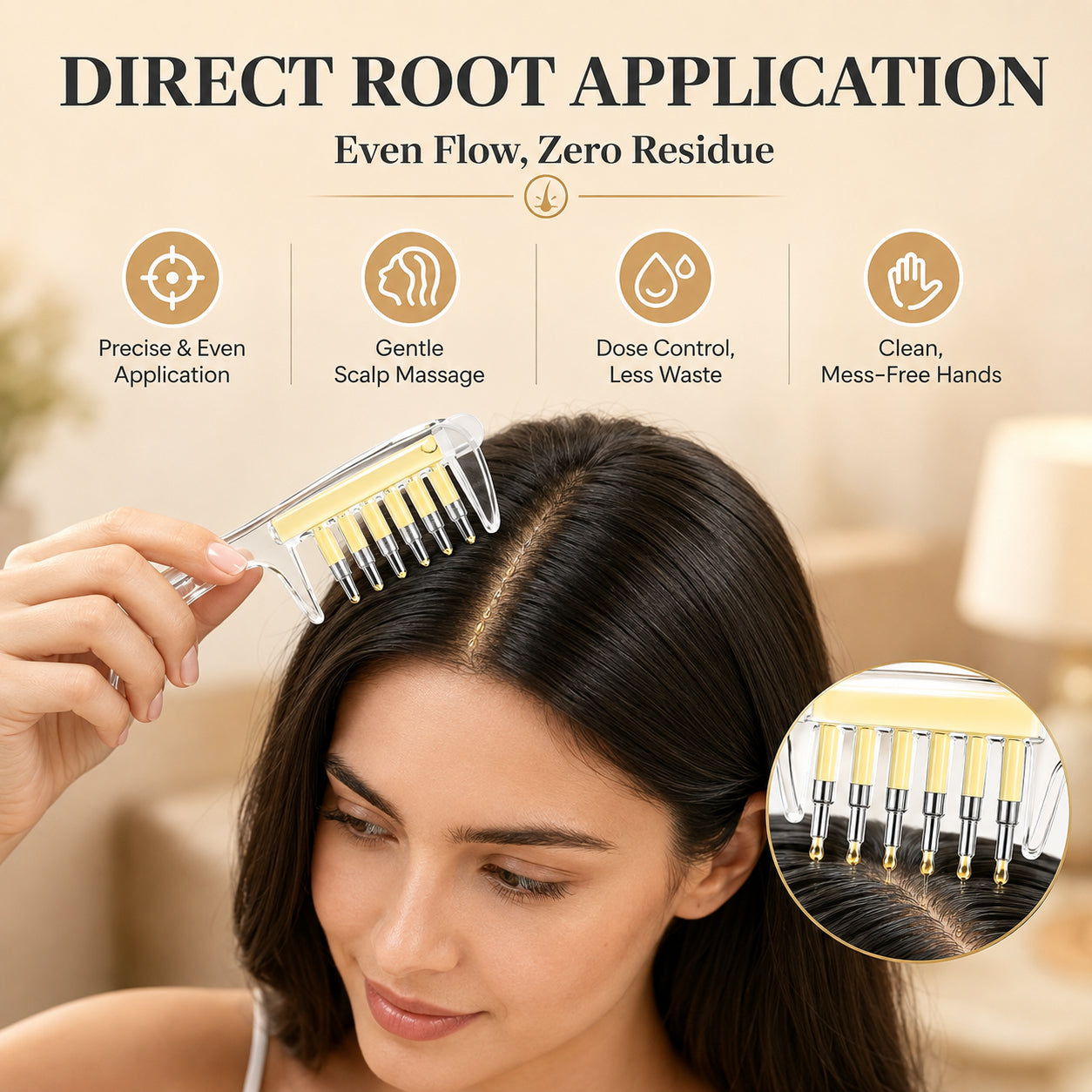 Acrylic Oil Applicator Comb