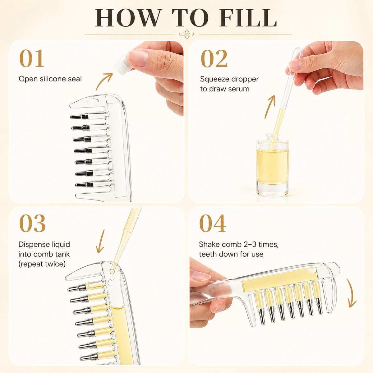 Acrylic Oil Applicator Comb