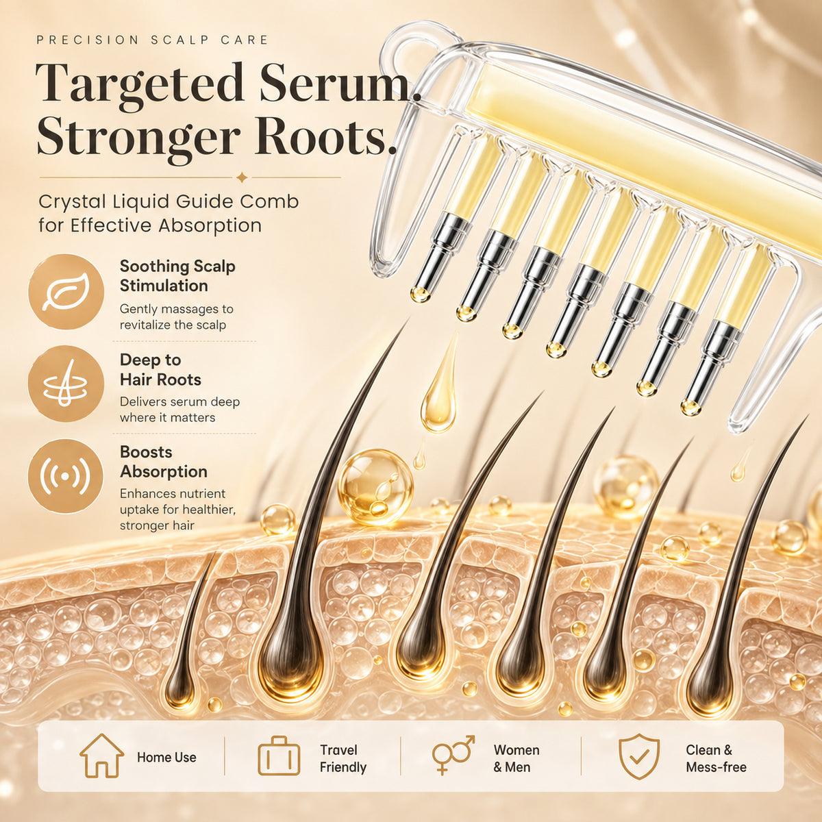 Acrylic Oil Applicator Comb