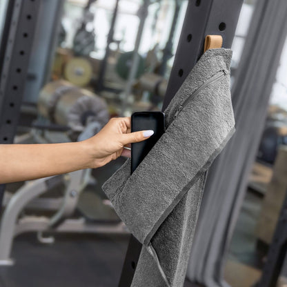Gym Sweat Towel with Smart Pocket Design