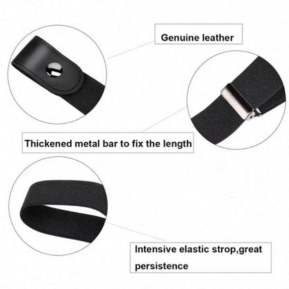 Jeans Invisible Buckle Free Elastic Stretch Waist Belt