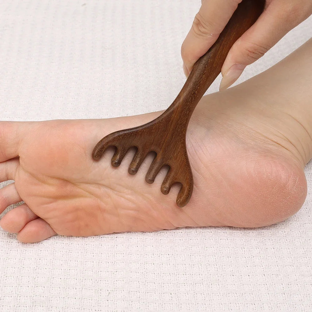 Wooden Meridian Massage Comb