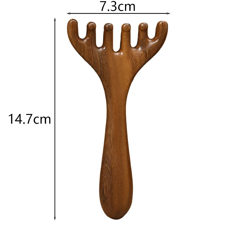 Wooden Meridian Massage Comb
