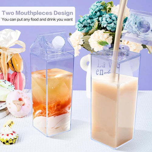 Portable Reusable Milk Box Juice Water Container for Travelling Sports Camping Outdoor Activities