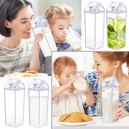 Portable Reusable Milk Box Juice Water Container for Travelling Sports Camping Outdoor Activities