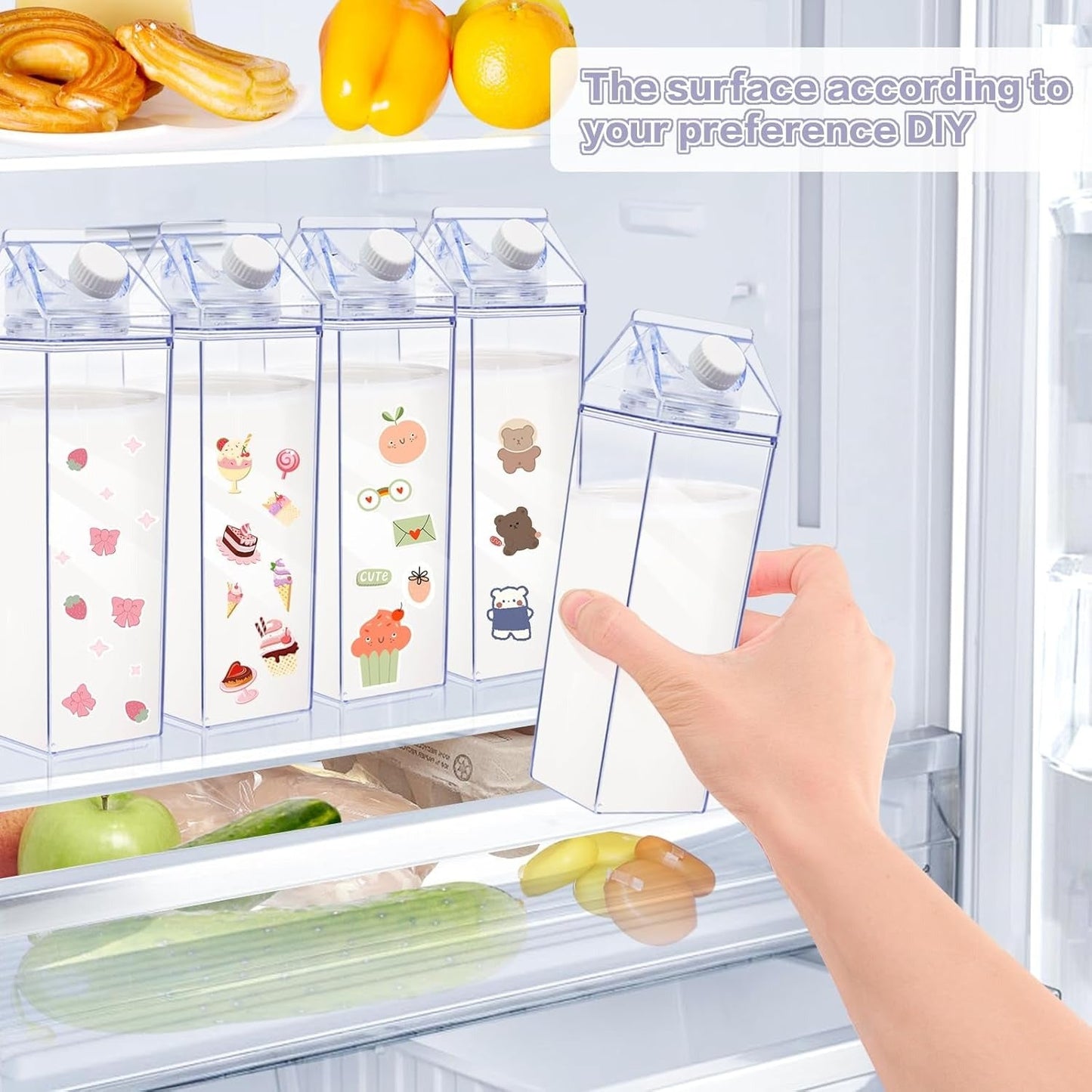 Portable Reusable Milk Box Juice Water Container for Travelling Sports Camping Outdoor Activities