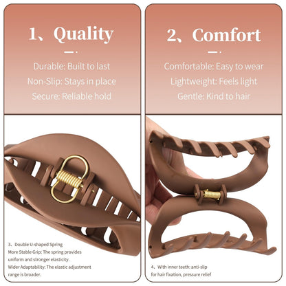 Non-Slip Strong Hold Hair Claws, Unbreakable & Durable